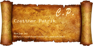 Czettner Patrik névjegykártya
